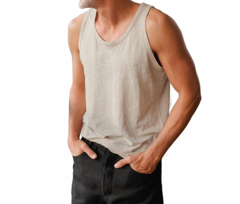 NEW ALEX CRANE scoop neck tee tank top in bone